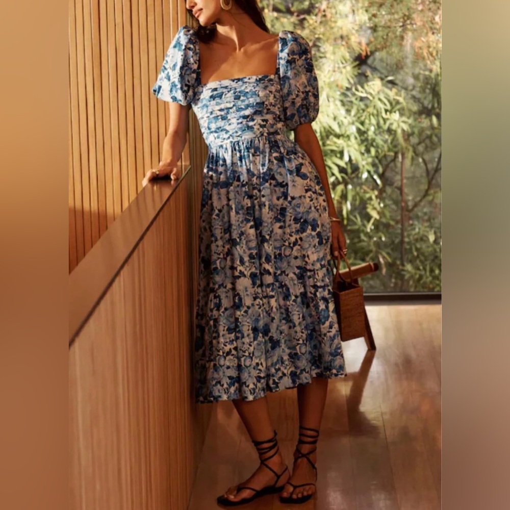 Abercrombie Emerson dress blue foral - Picture 1 of 4